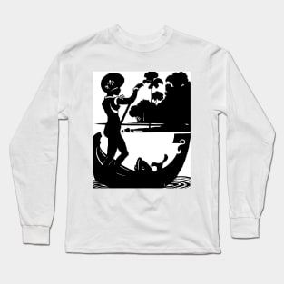 Papuan Girl Standing in Row Boat with Fish 1923 Papua New Guinea Long Sleeve T-Shirt